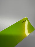 AUREON Electric Lime color PPF film swatch