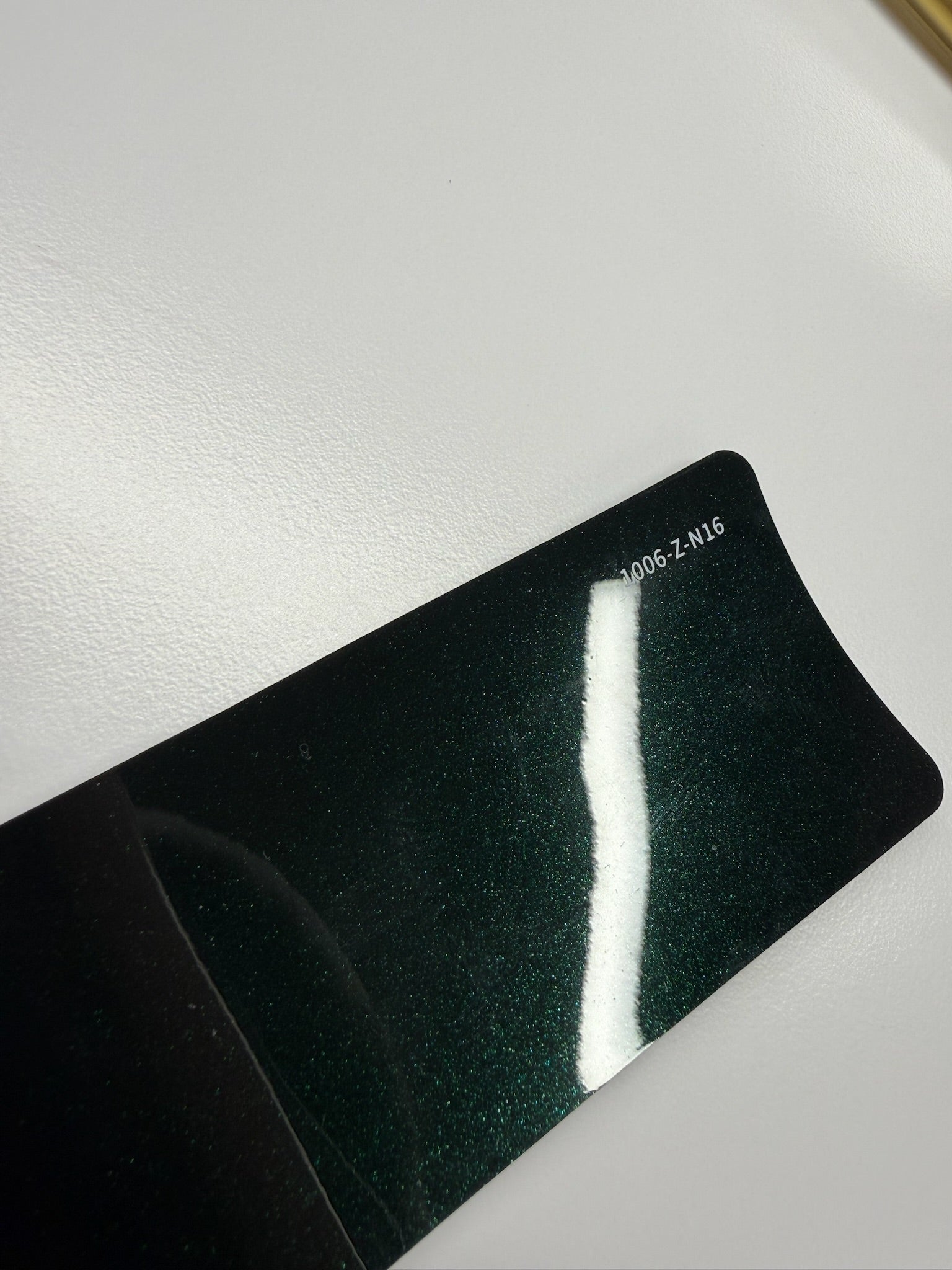 AUREON Satin Stone Green color PPF film swatch