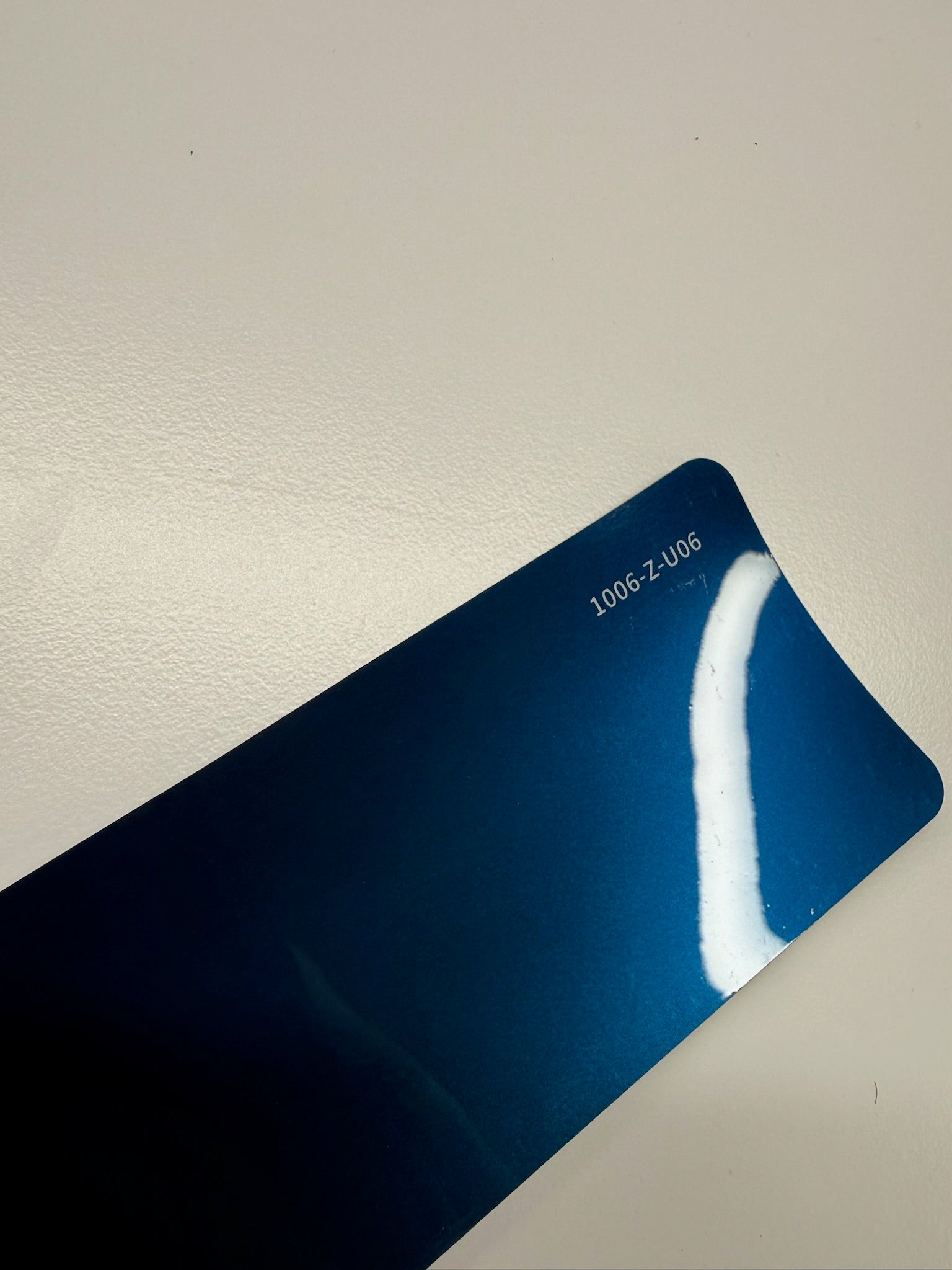 AUREON Liquid Metallic Interstellar Blue color PPF film swatch