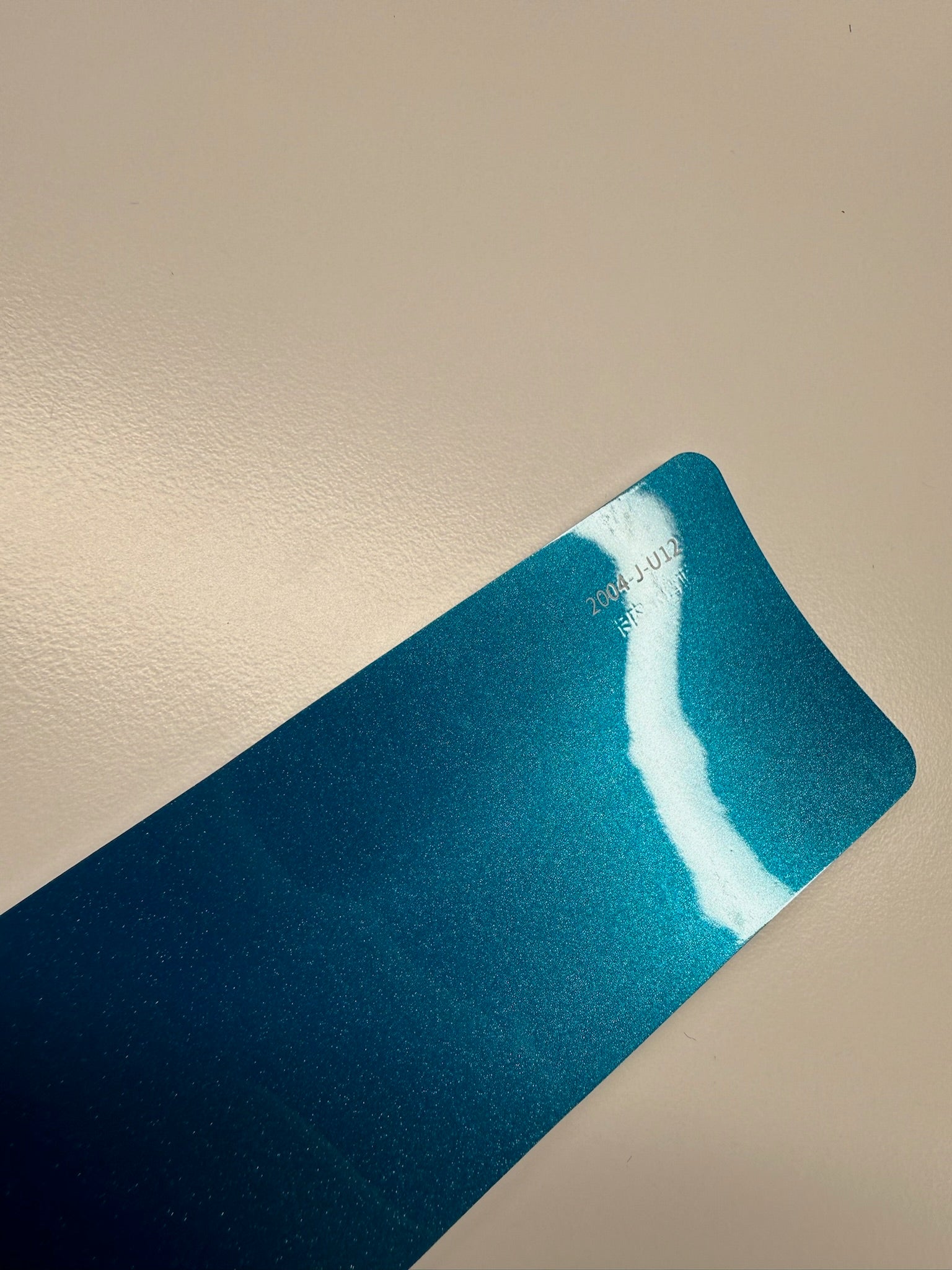 AUREON Carolina Blue color PPF film swatch