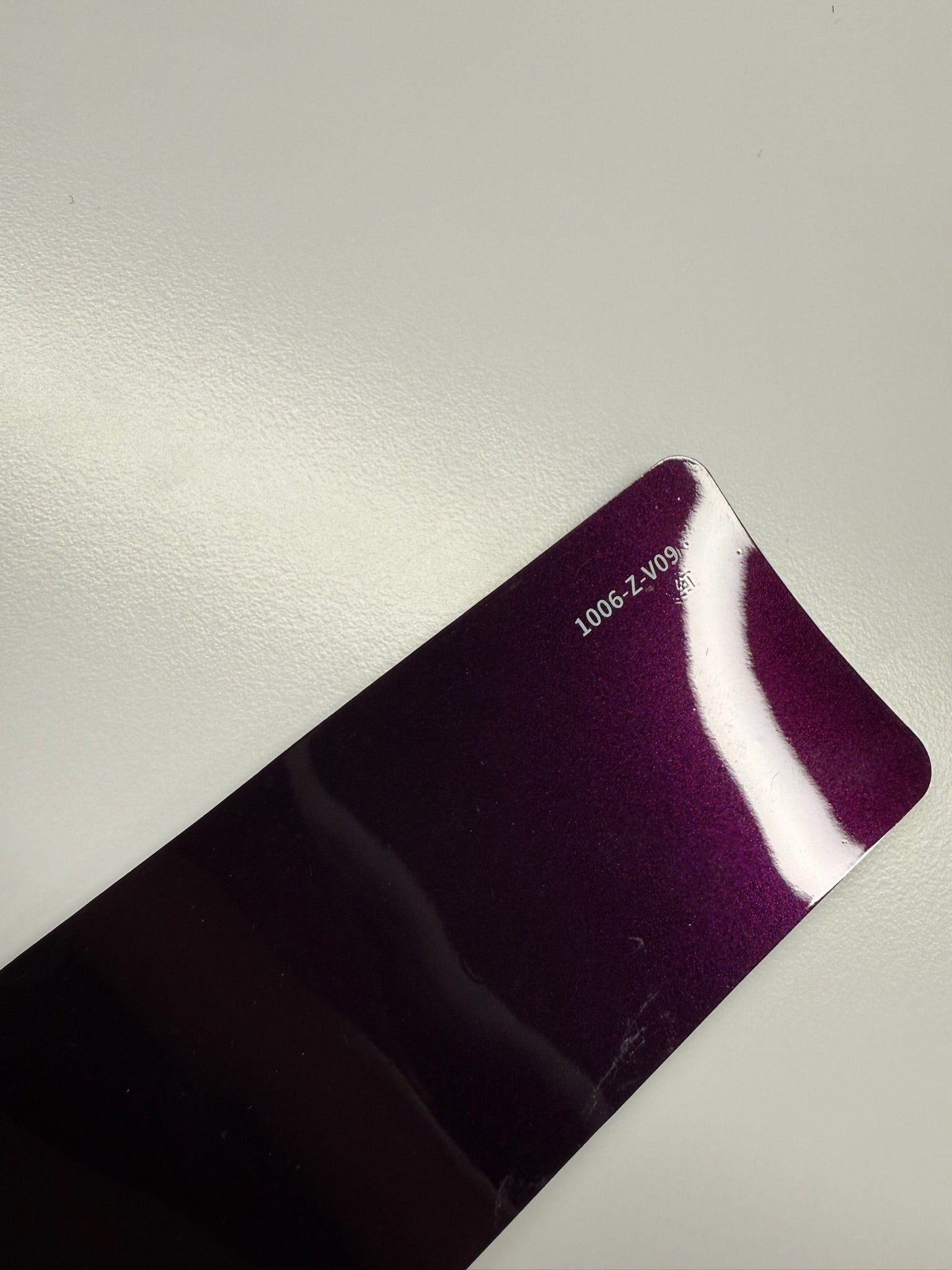 AUREON Matte Purple-Red color PPF film swatch