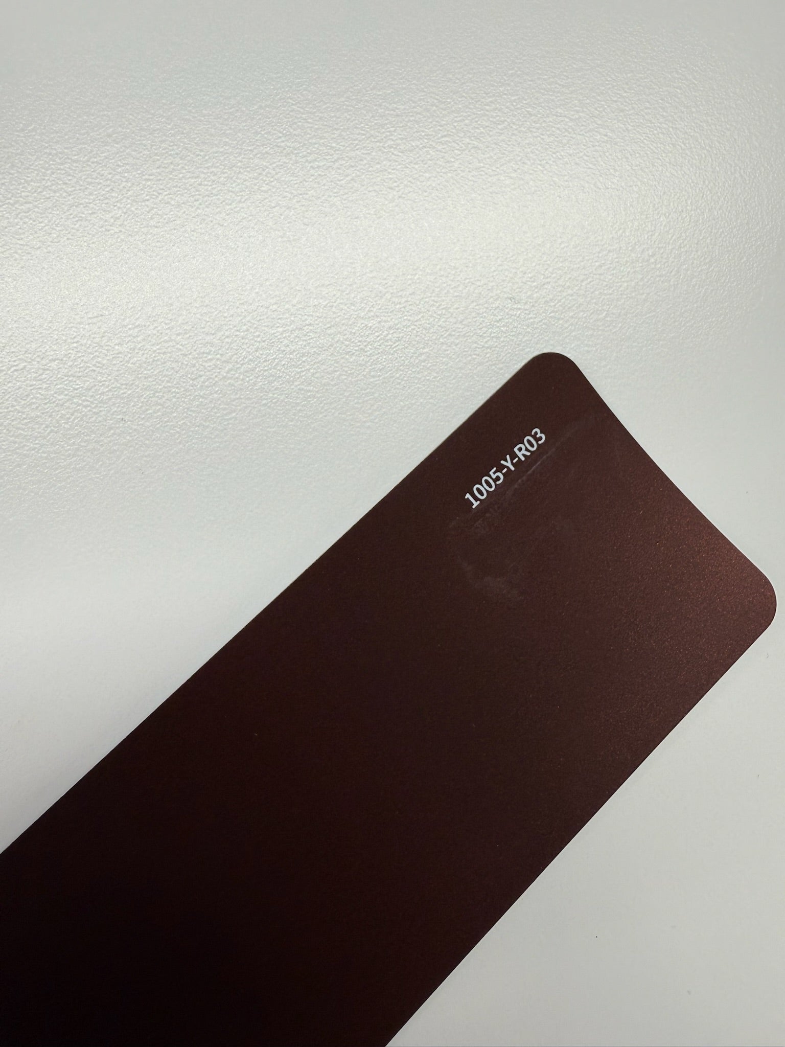 AUREON Matte Lava Red color PPF film swatch