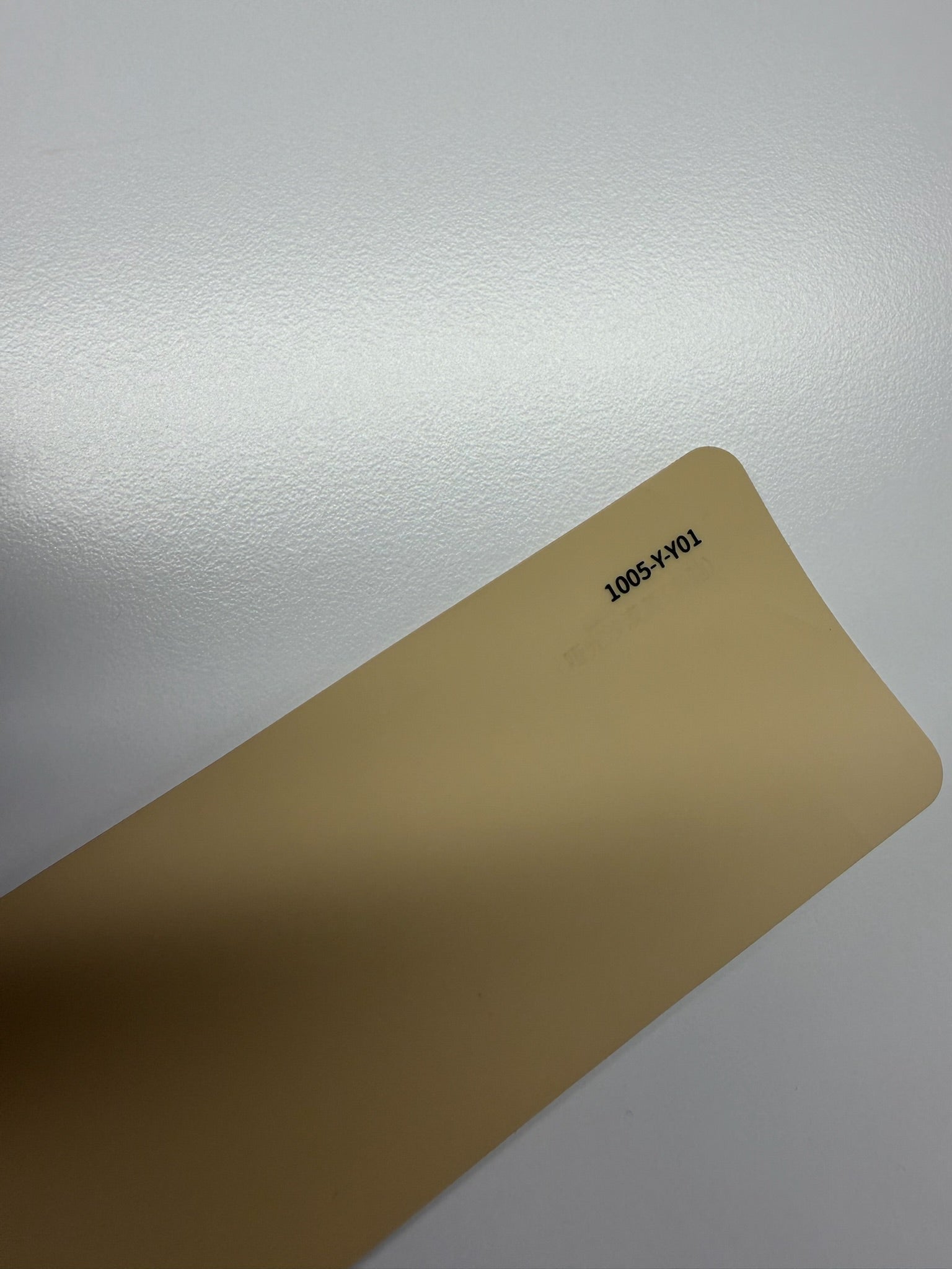 AUREON Matte Desert Yellow color PPF film swatch