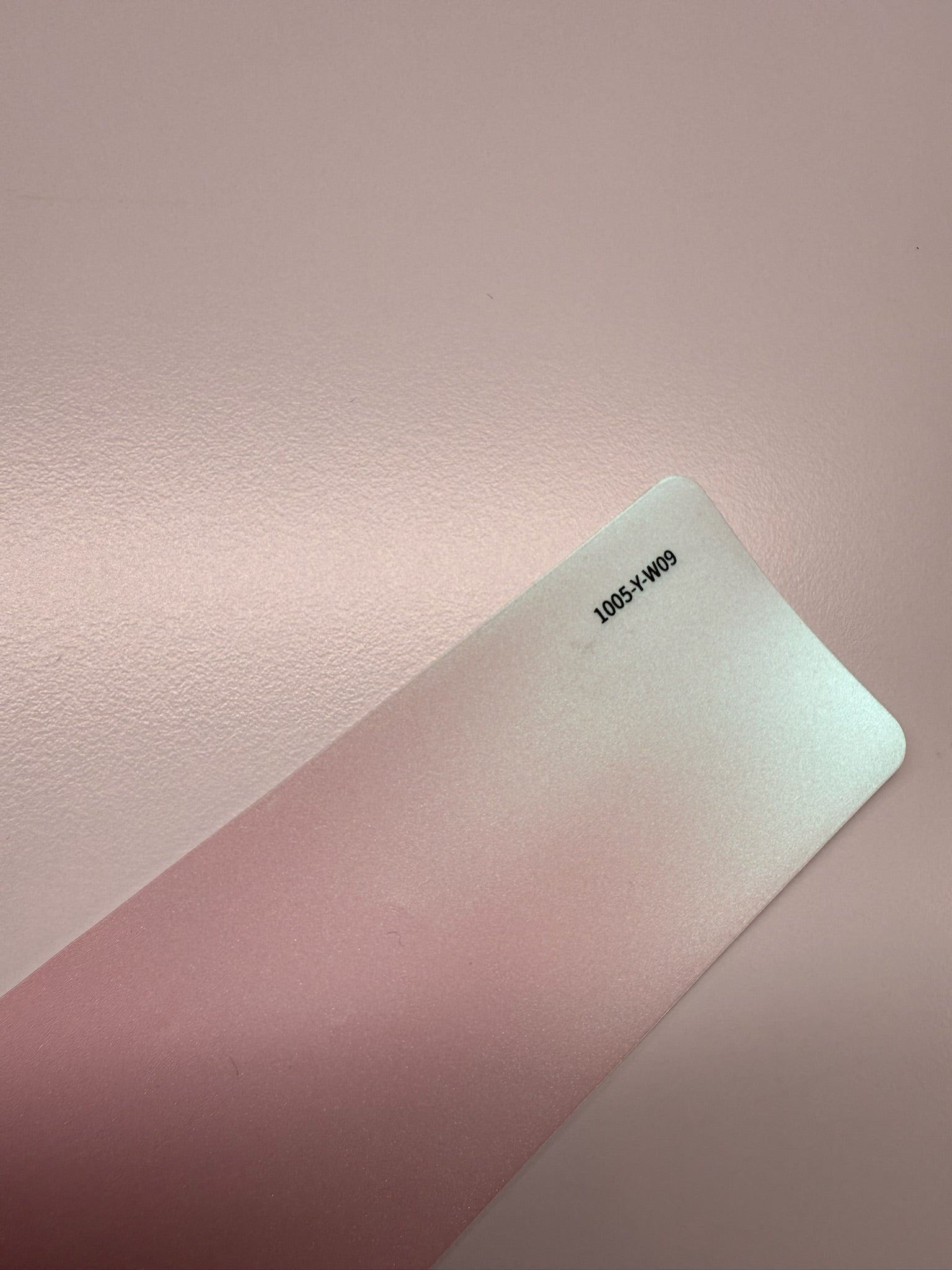 AUREON Matte Shell White color PPF film swatch