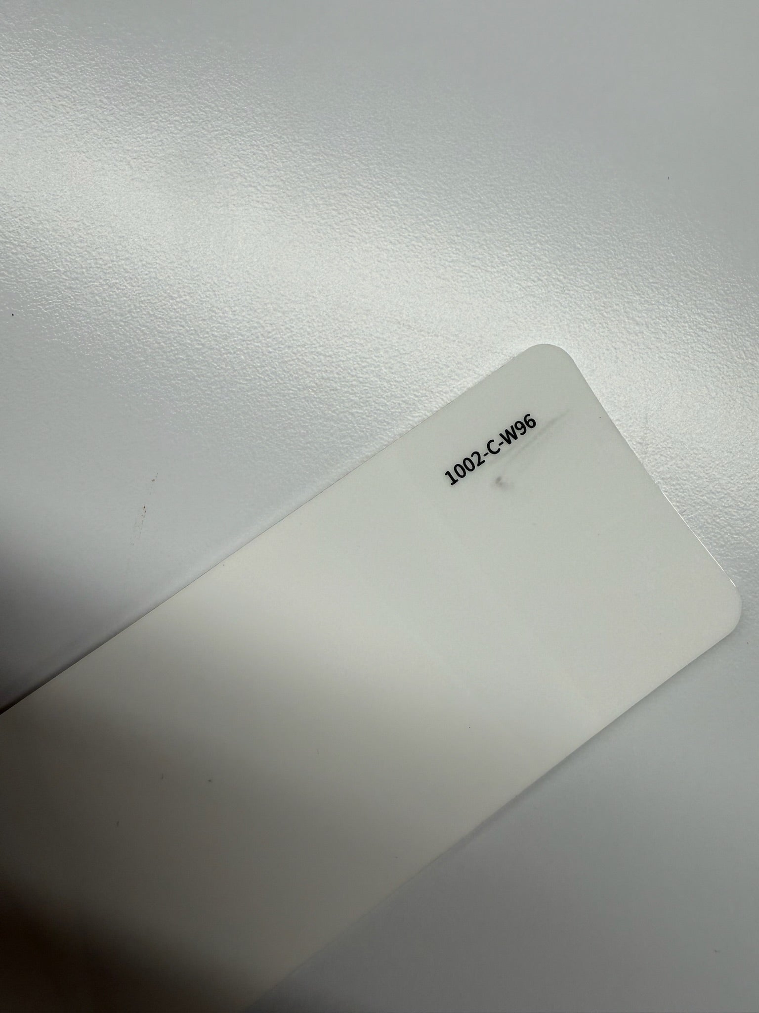 AUREON Crystal White color PPF film swatch