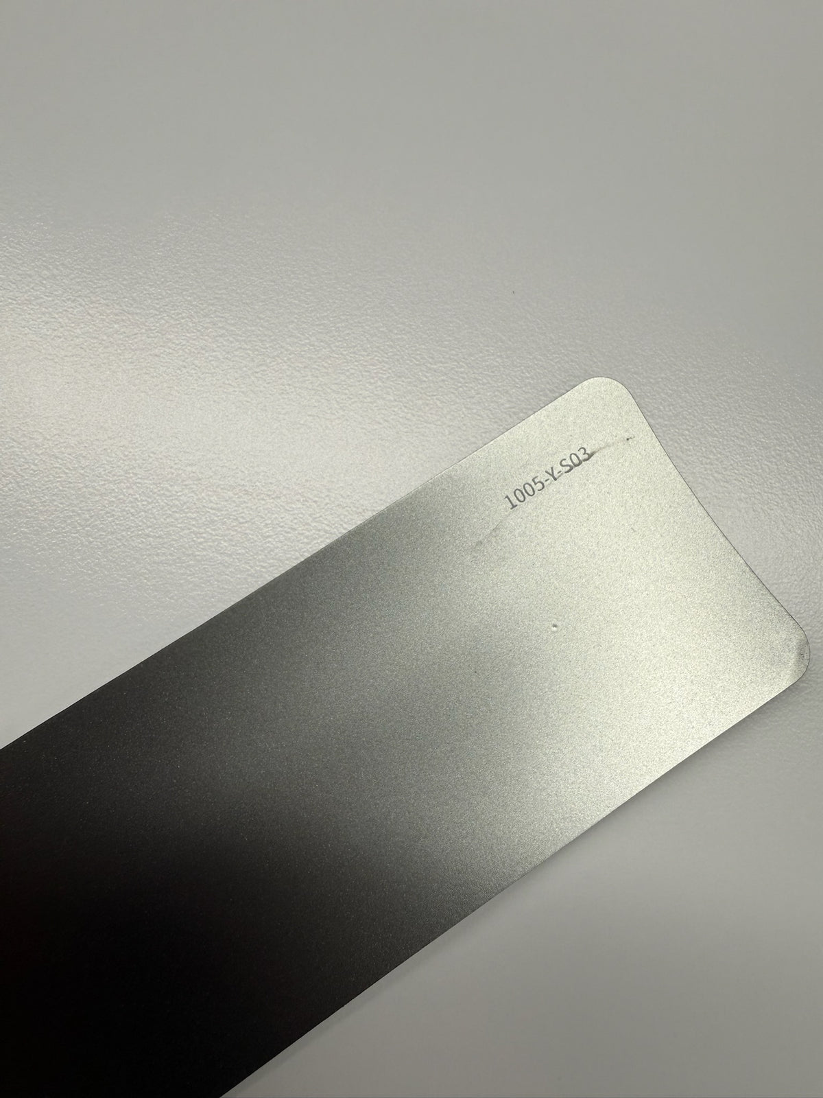 AUREON Matte Grey Diamond color PPF film swatch