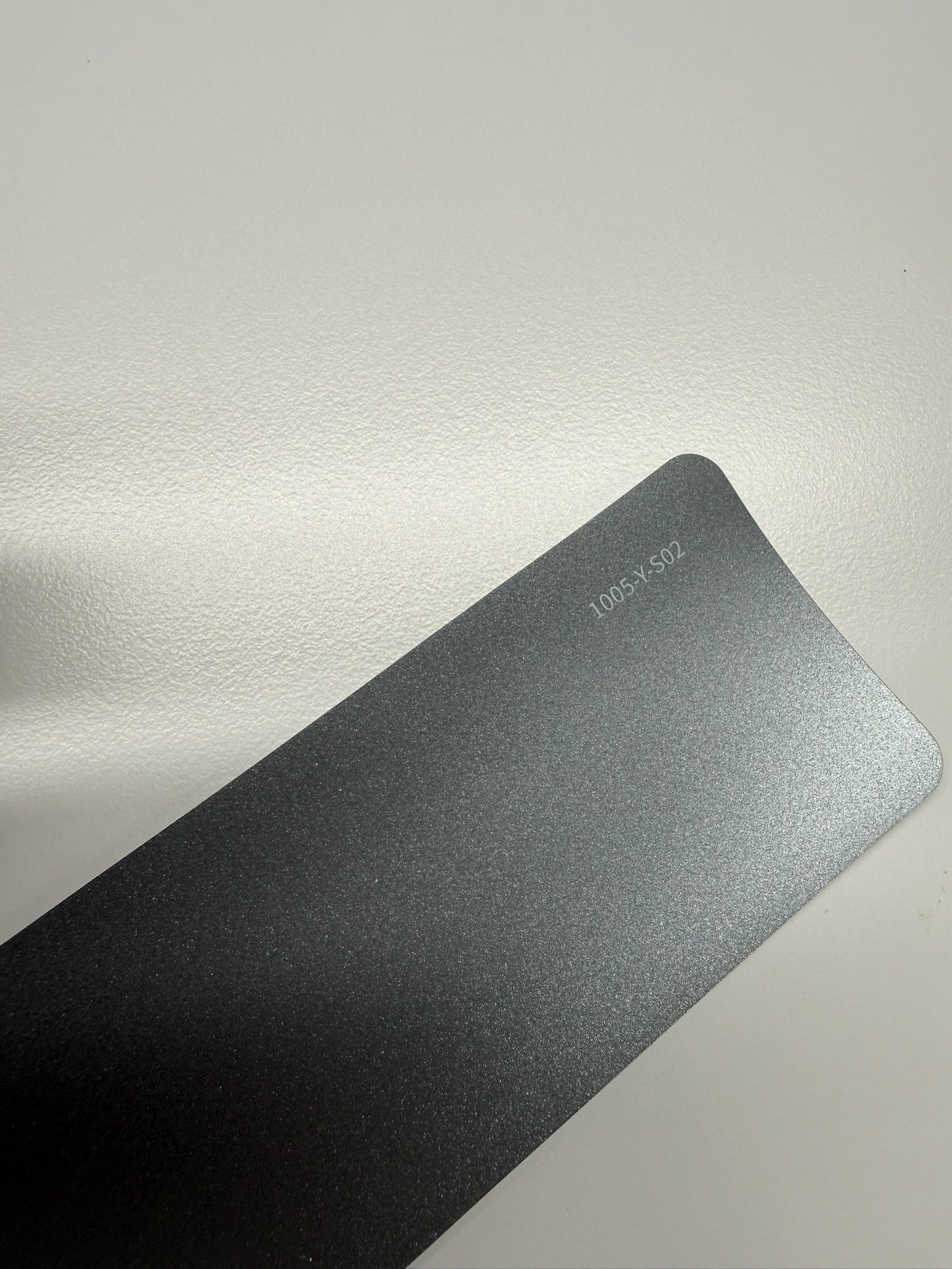 AUREON Matte Metallic Grey color PPF film swatch