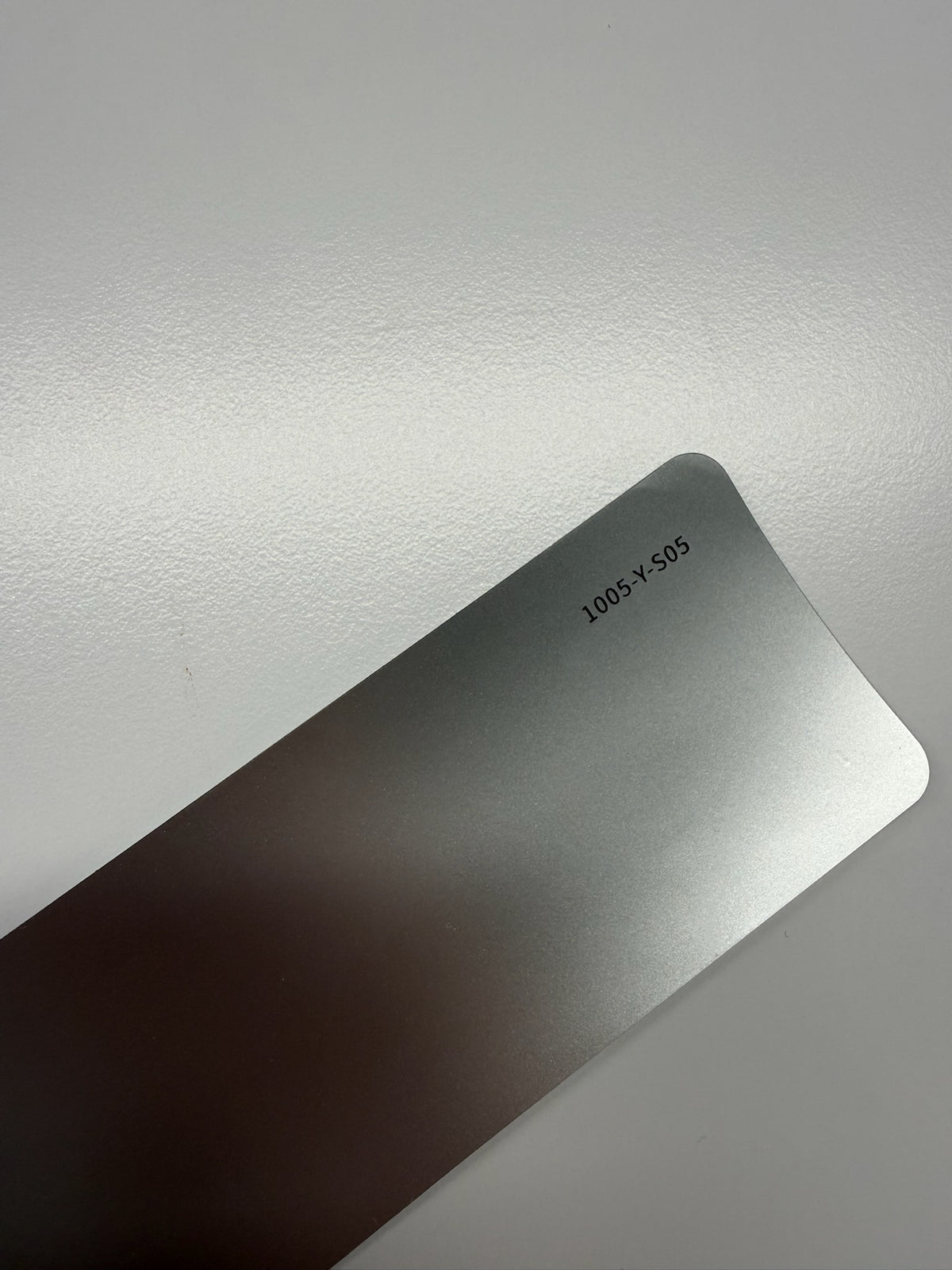 AUREON Matte Plumbic Silver color PPF film swatch
